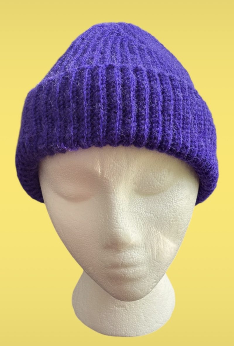 Purple colour Crochet Fisherman Hat. Unisex. One Size. Handmade.