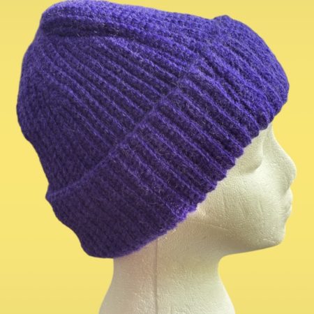 Purple colour Crochet Fisherman Hat. Unisex. One Size. Handmade.