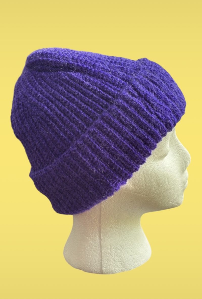 Purple colour Crochet Fisherman Hat. Unisex. One Size. Handmade.