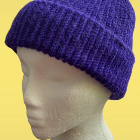 Purple colour Crochet Fisherman Hat. Unisex. One Size. Handmade.