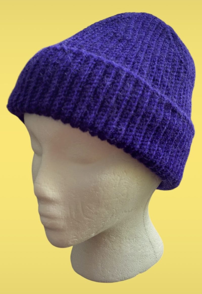 Purple colour Crochet Fisherman Hat. Unisex. One Size. Handmade.