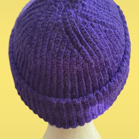 Purple colour Crochet Fisherman Hat. Unisex. One Size. Handmade.