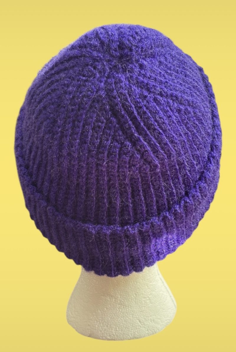 Purple colour Crochet Fisherman Hat. Unisex. One Size. Handmade.