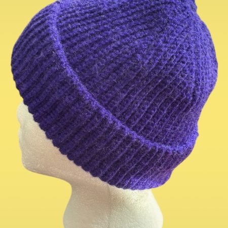 Purple colour Crochet Fisherman Hat. Unisex. One Size. Handmade.