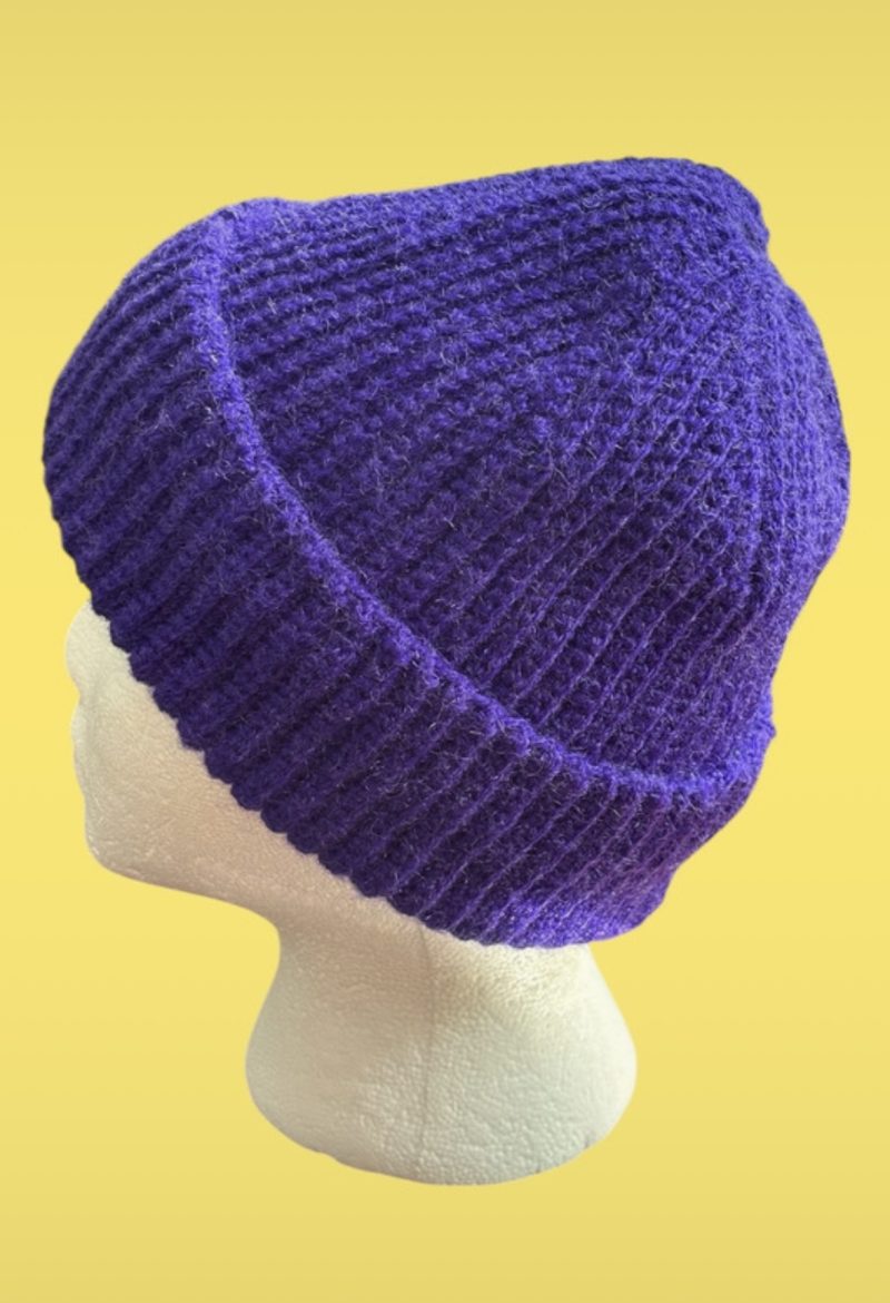 Purple colour Crochet Fisherman Hat. Unisex. One Size. Handmade.
