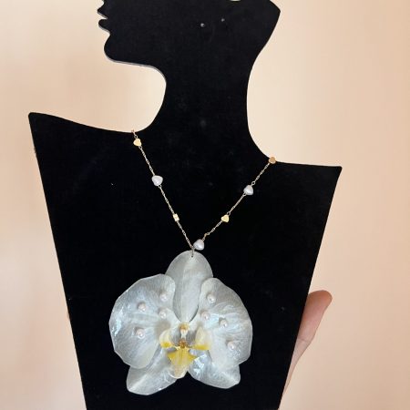 Handmade Real Orchid Resin Necklace-Wedding Keepsake