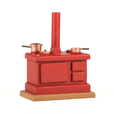 Aga Stove Incense Cone Burner (Red)