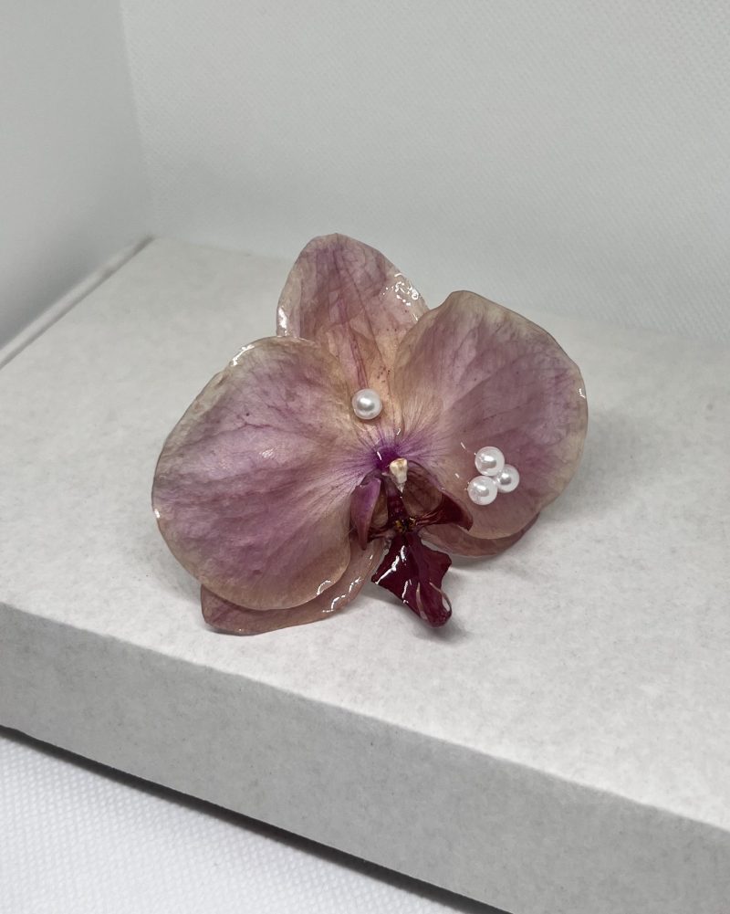 Handmade Orchid Flower Bracelet | Real Preserved Flower Jewelry | Nature Inspired Gift