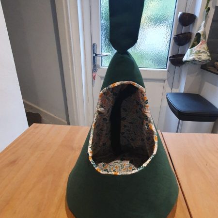 Green Peg Bag, hidden floral interior