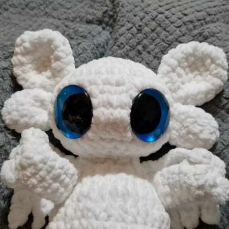 Crocheted Dragon Snuggler, Handmade Dragon Plush
