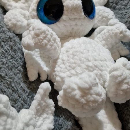 Crocheted Dragon Snuggler, Handmade Dragon Plush
