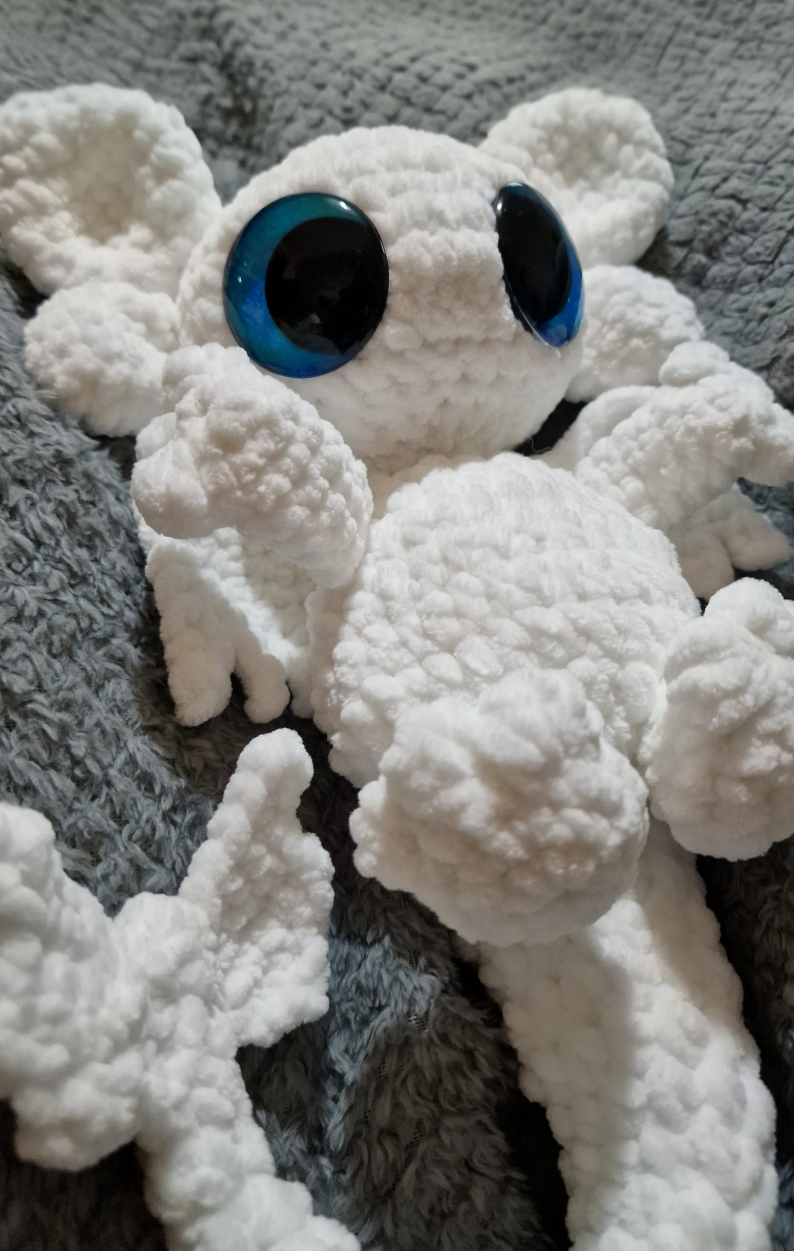Crocheted Dragon Snuggler, Handmade Dragon Plush