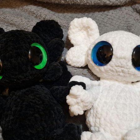 Crocheted Dragon Snuggler, Handmade Dragon Plush