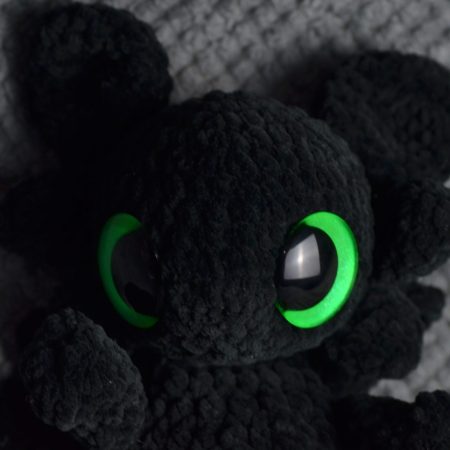 Crocheted Dragon Snuggler, Handmade Dragon Plush