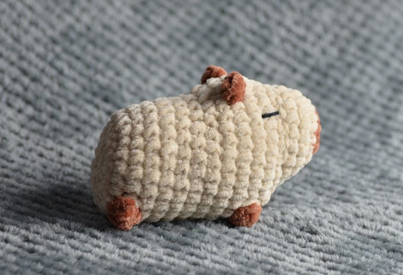 Pebble, the Capybara, crocheted plushie, soft toy, cuddle friend