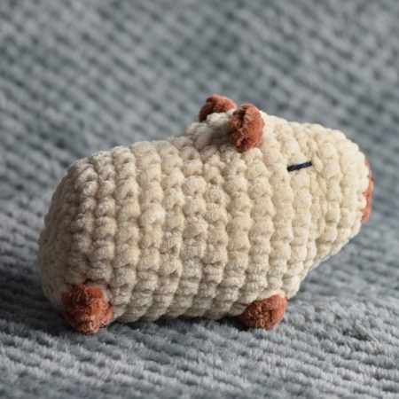 Pebble, the Capybara, crocheted plushie, soft toy, cuddle friend