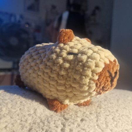Pebble, the Capybara, crocheted plushie, soft toy, cuddle friend