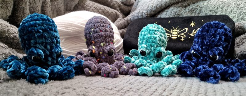 Marble, the Octopus, crocheted soft toy/decoration, multiple colours available