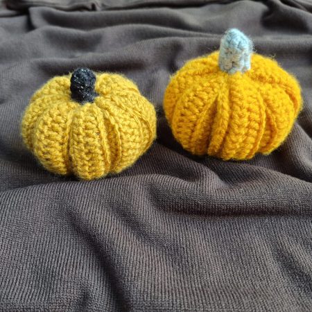 Medium orange handmade crochet pumpkin- Autumn- Halloween