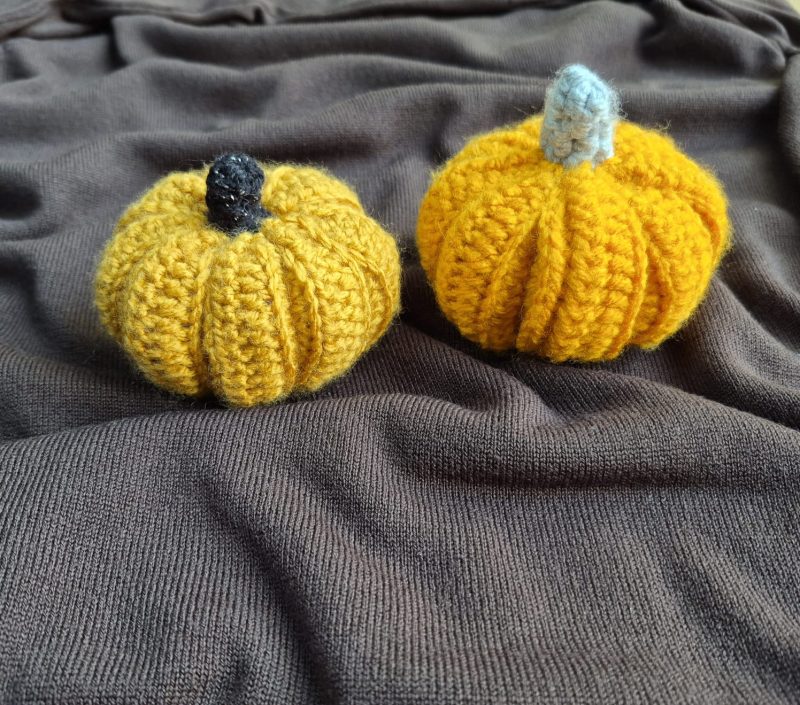 Medium orange handmade crochet pumpkin- Autumn- Halloween