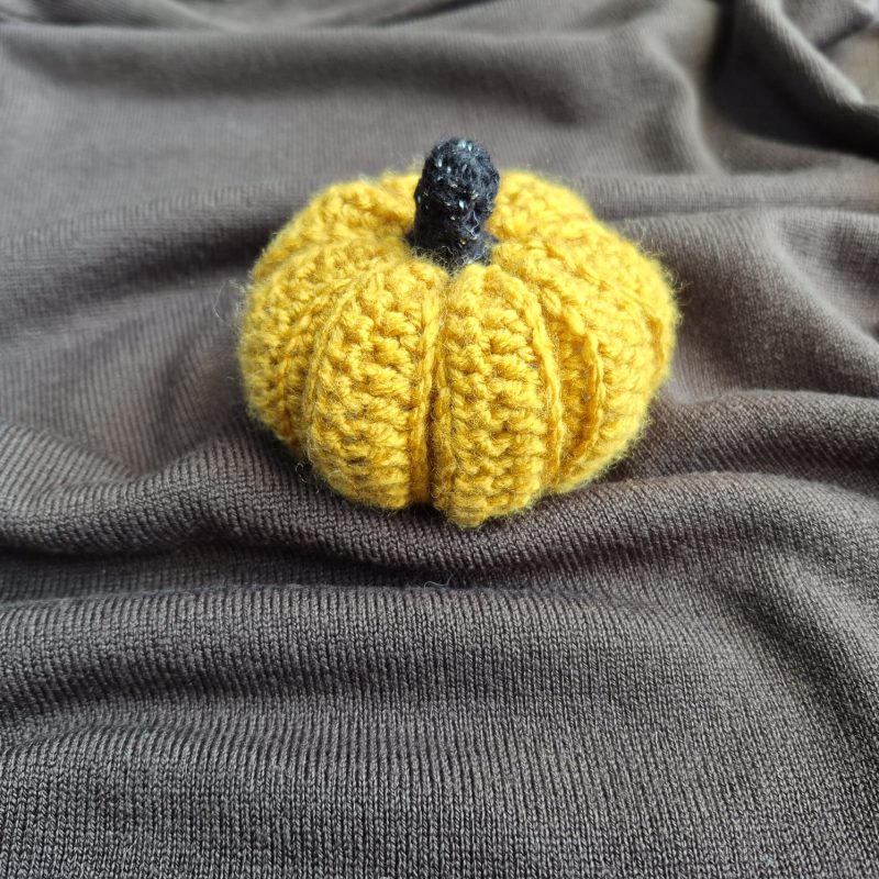 Medium orange handmade crochet pumpkin- Autumn- Halloween