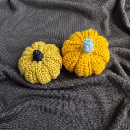 Medium orange handmade crochet pumpkin- Autumn- Halloween