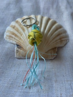 Handmade jelly fish keyring, made using up-cycled materials (Copy)