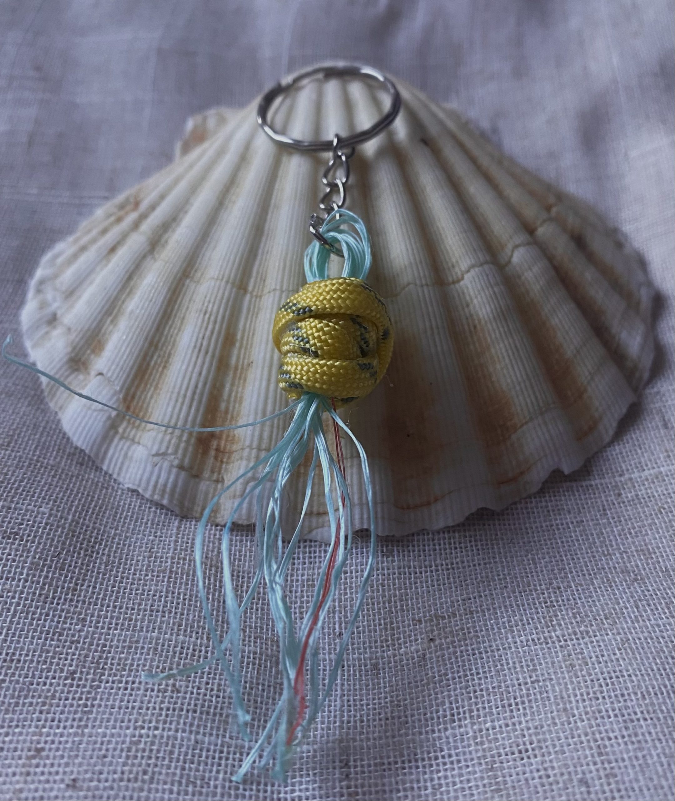 Handmade jelly fish keyring, made using up-cycled materials (Copy)