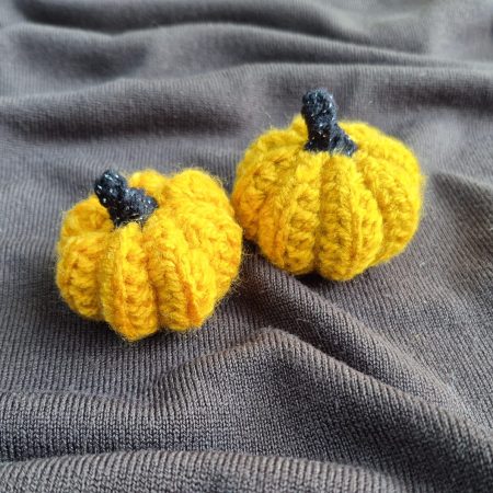Small orange handmade crochet pumpkin- Halloween- Autumn