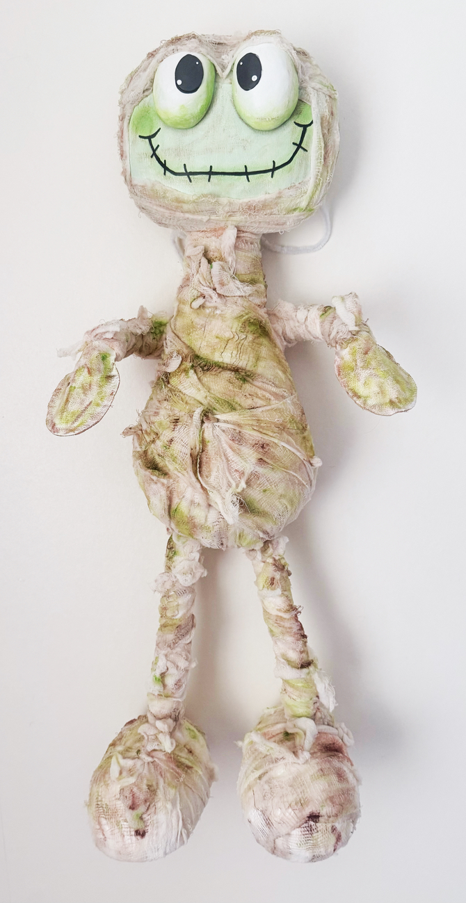 Mumford the mummy Halloween attachment. 64cm tall 30cm wide