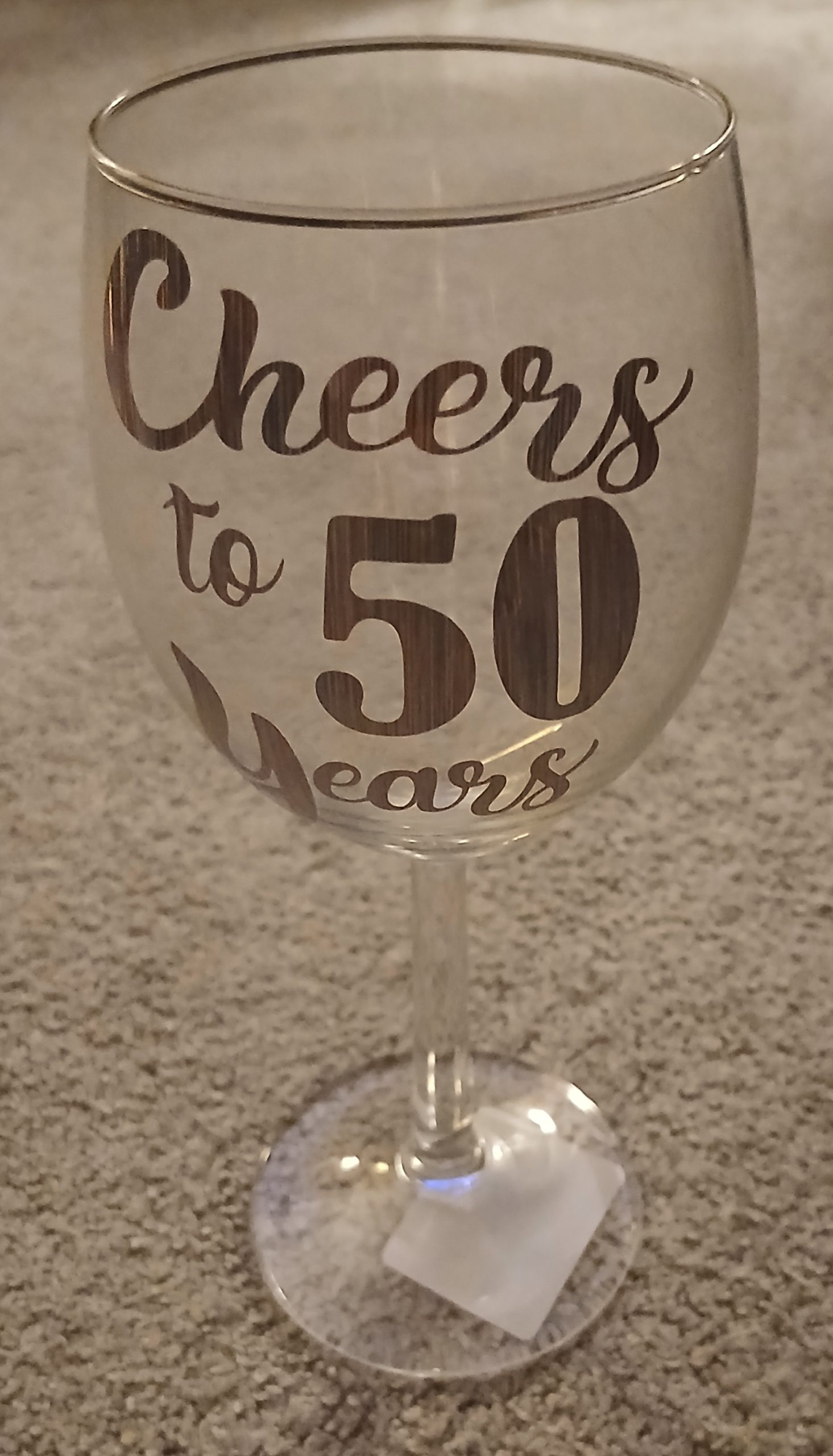 50th birthday glass