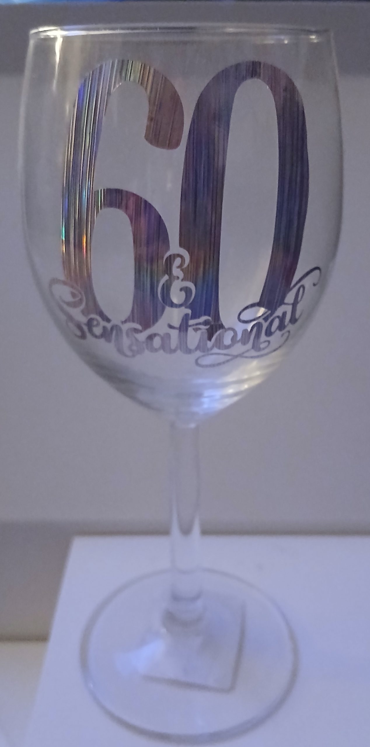 60th birthday glass
