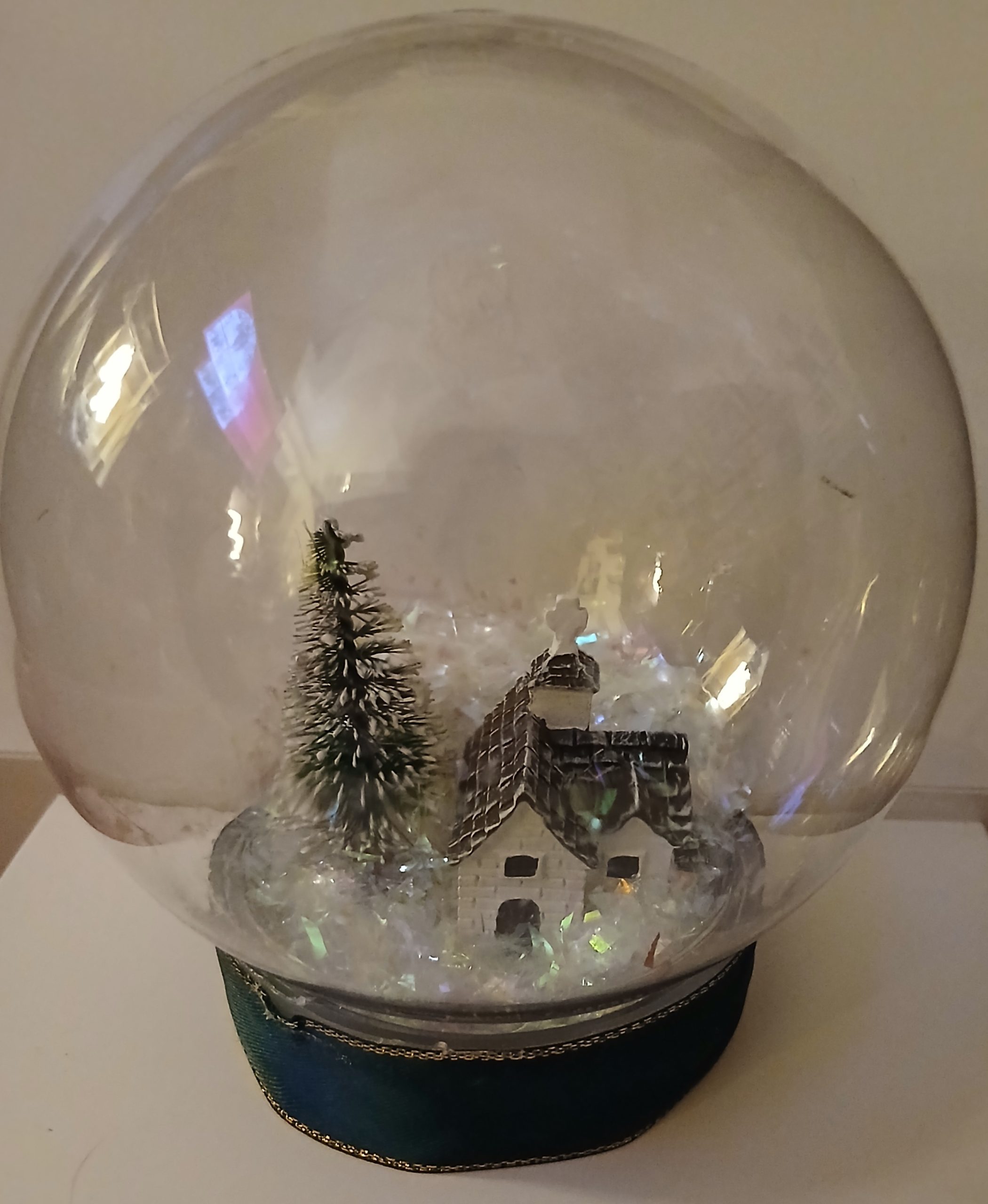 Christmas church snow globe
