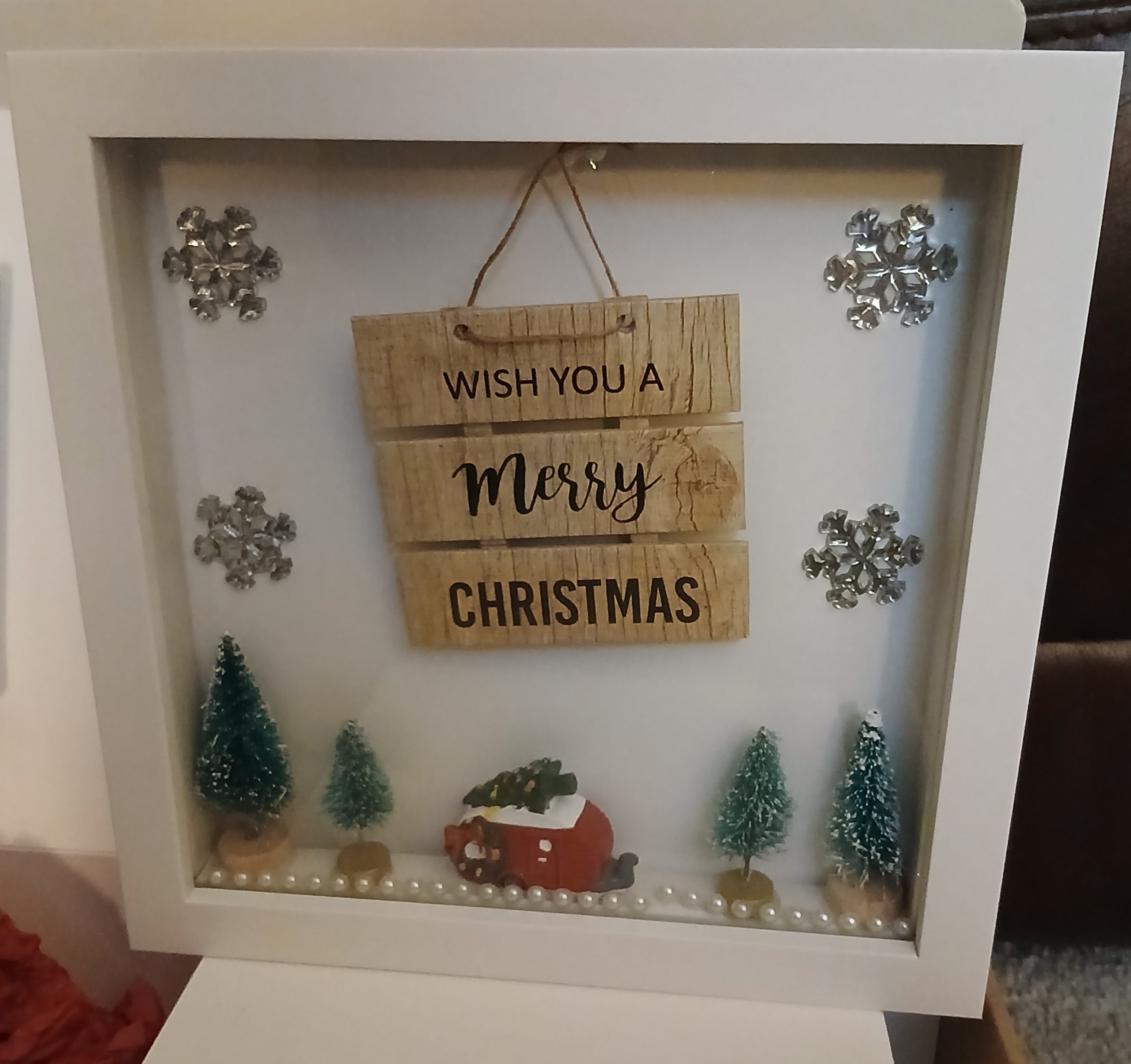 Merry Christmas box frame decoration