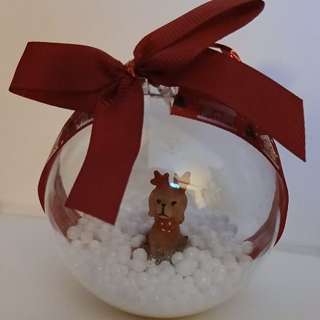 Dog , snow bauble