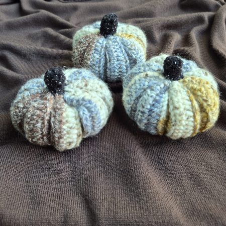 Medium multi coloured handmade crochet pumpkin-Halloween-Autumn