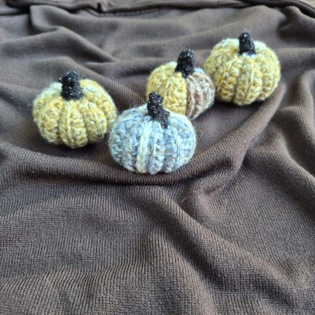 Small multi coloured handmade crochet pumpkin-Halloween-Autumn