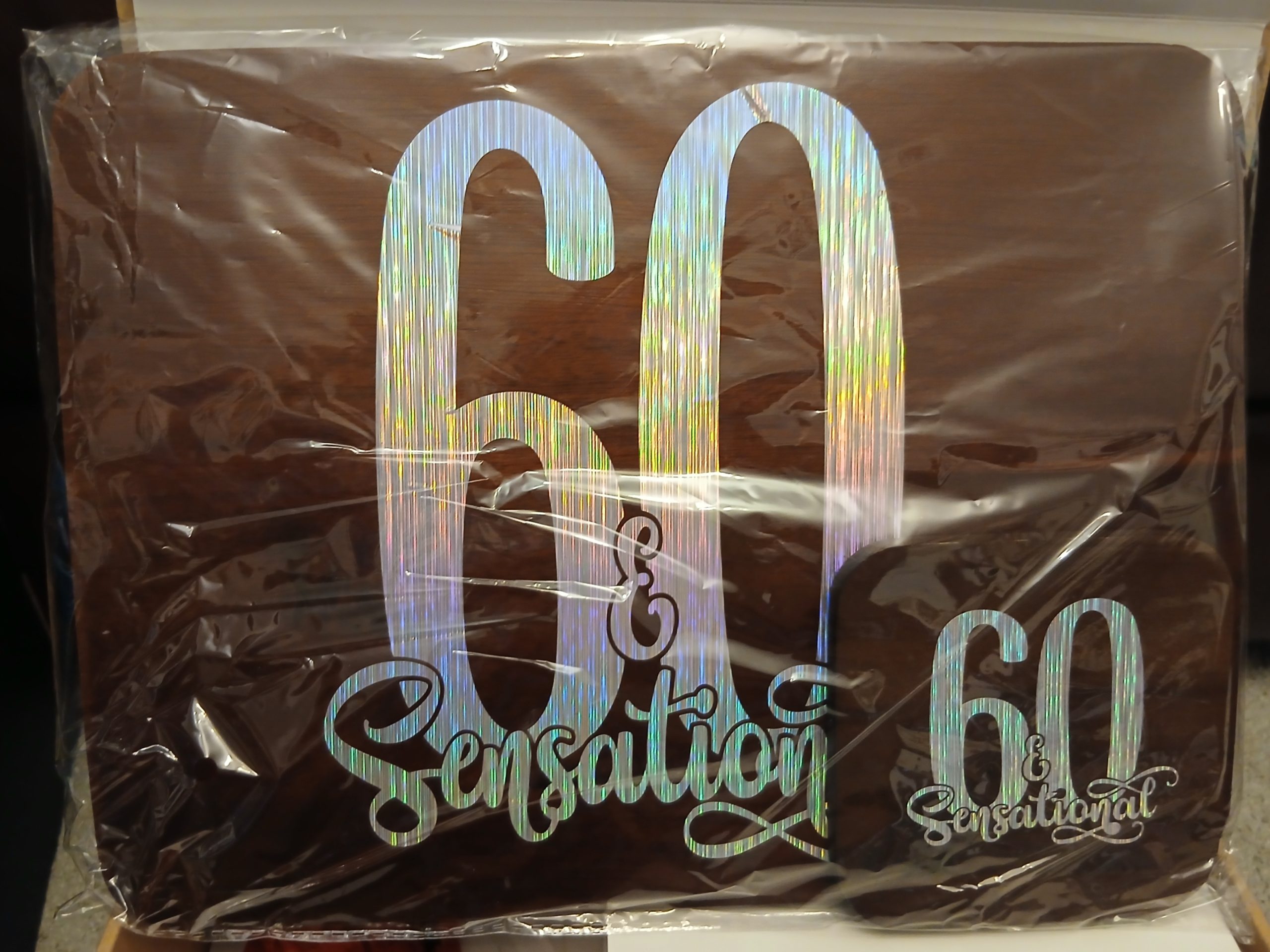 60 & sensational placemat and coaster