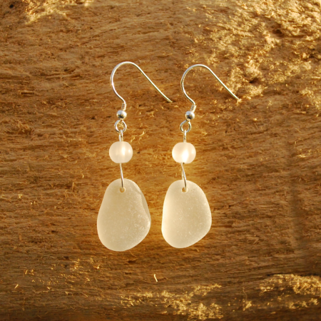 Elegant sea glass earrings