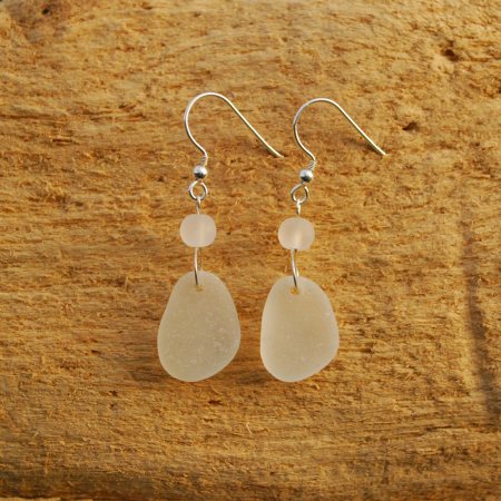 Elegant sea glass earrings