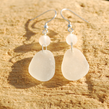 Elegant sea glass earrings