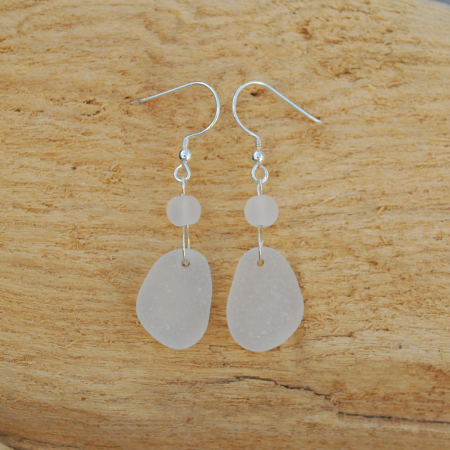 Elegant sea glass earrings