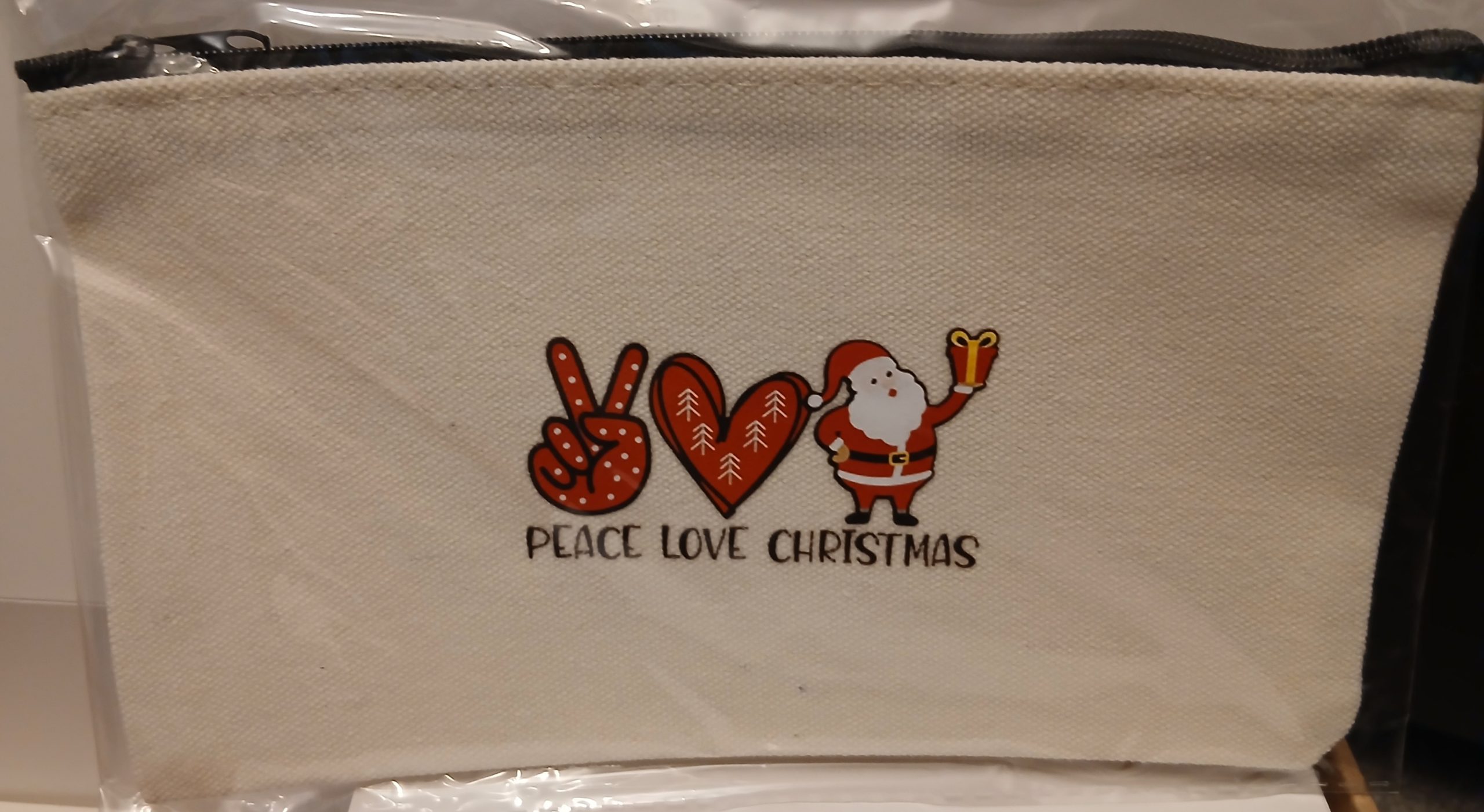 Peace love Christmas pencil case