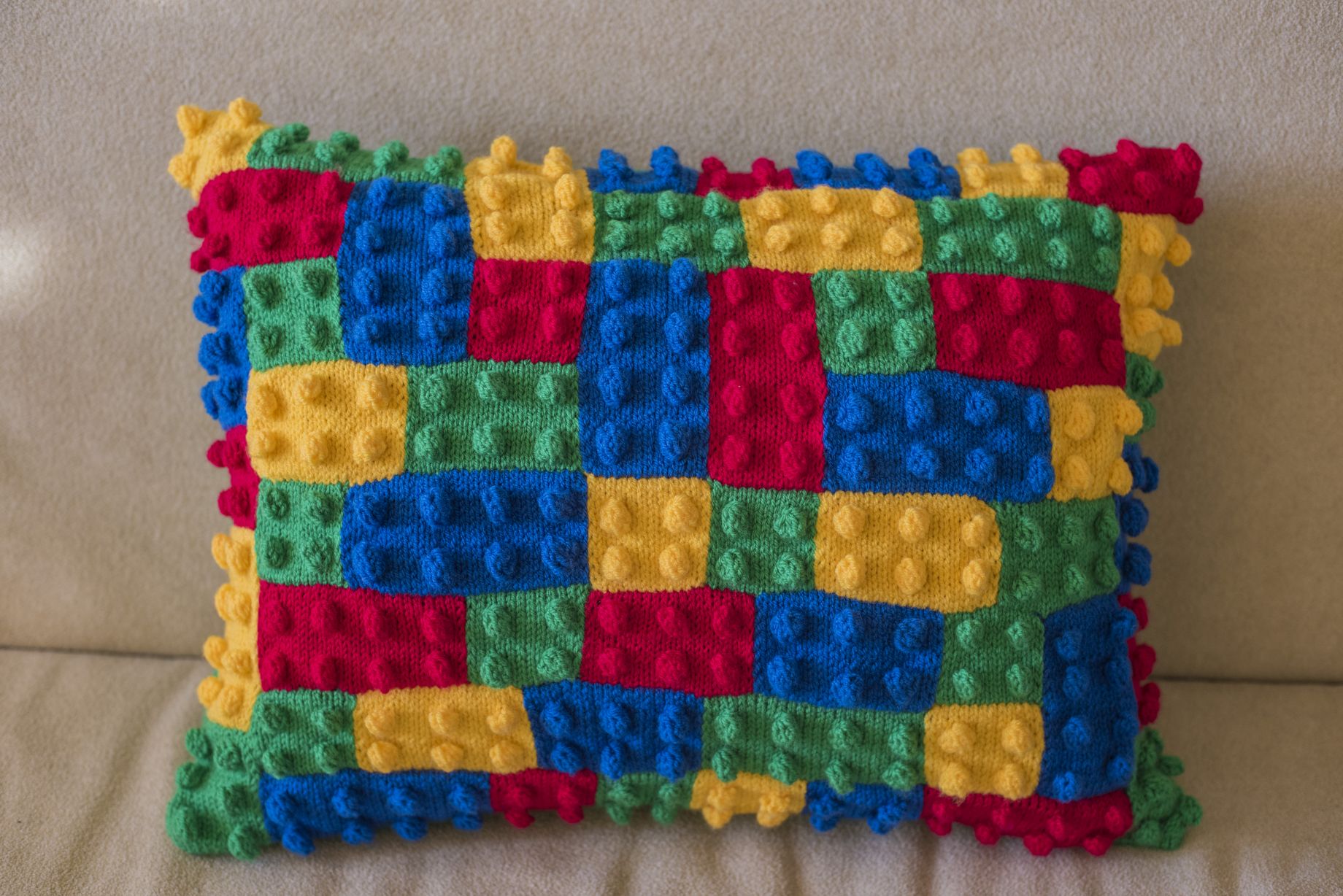 Building Blocks Inspired Cushion Cover