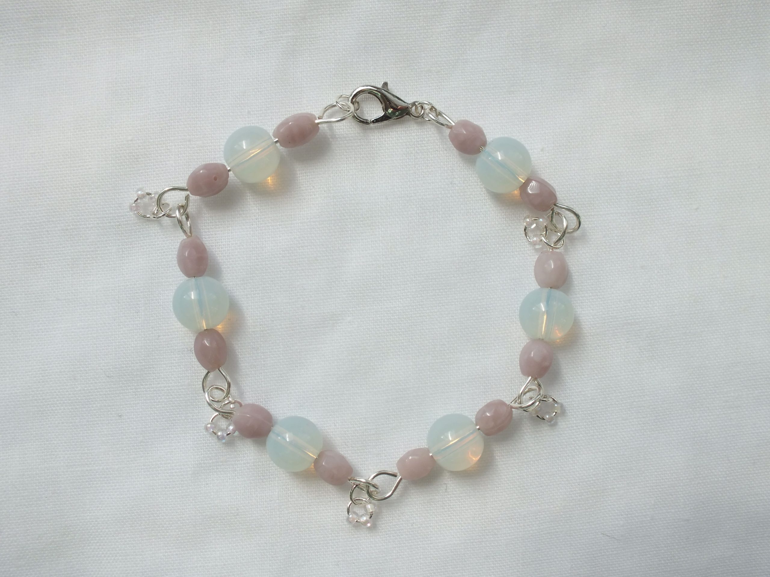 Sterling Silver Moonstone 'Pinky' Bracelet