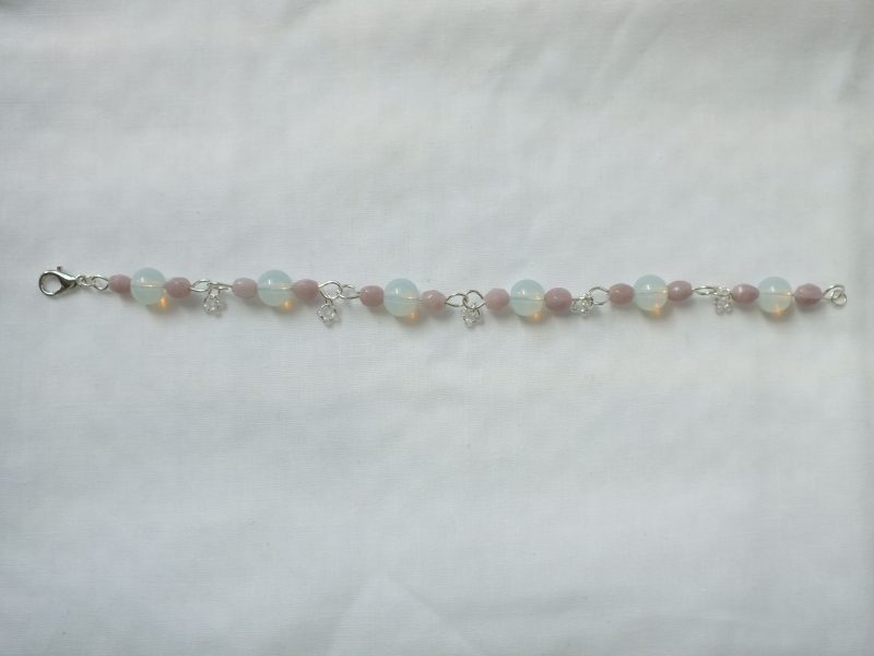 Sterling Silver Moonstone 'Pinky' Bracelet