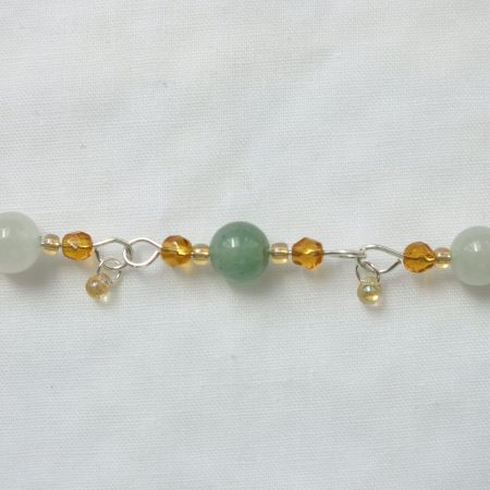 Sterling Silver Green Aventurine 'Goldy' Bracelet