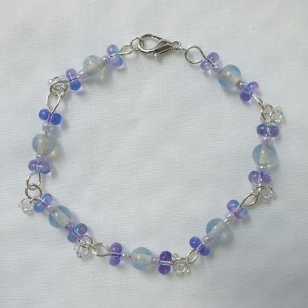 Sterling Silver Violet 'Bow' Bracelet