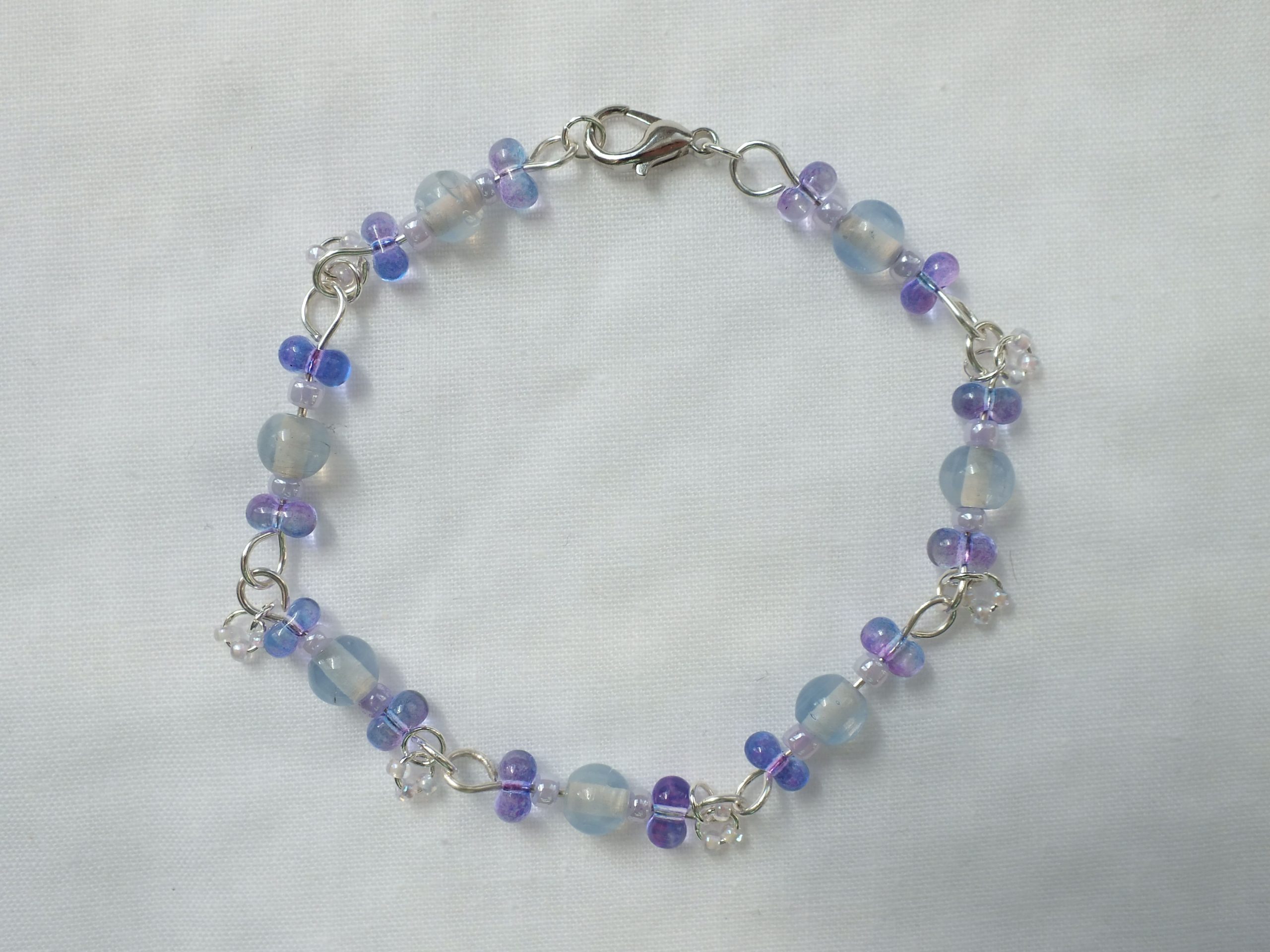 Sterling Silver Violet 'Bow' Bracelet