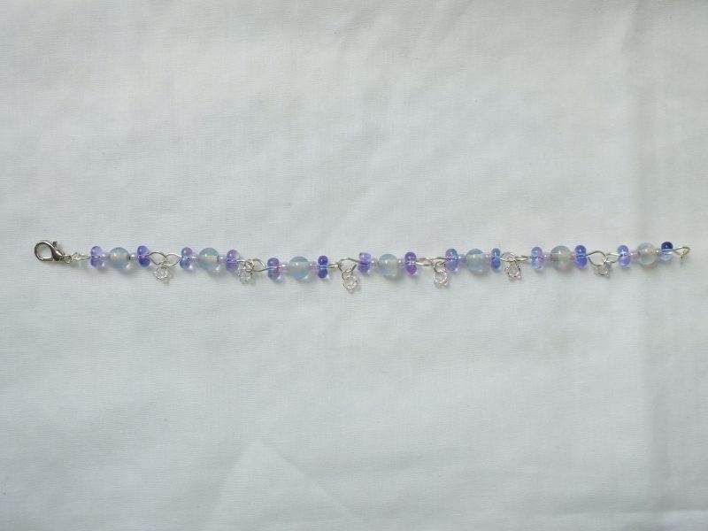 Sterling Silver Violet 'Bow' Bracelet